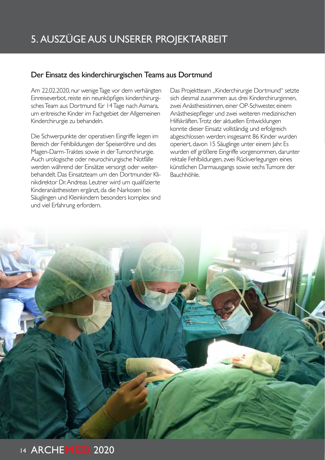 Vorschau ARCHEMED – Ärzte für Kinder in Not e.V. - Jahresbericht 2020 Seite 14